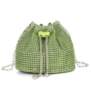 Novos sacos de casamento feminino 2023 novo estilo na moda internet celebridade diamante bolsa ombro moda corrente crossbody balde saco