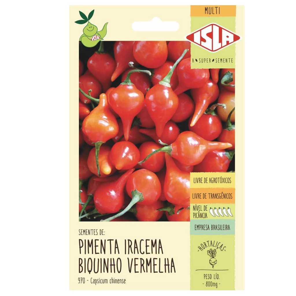 KIT Sementes de Pimenta Biquinho (Salmão Amarela e Vermelha)