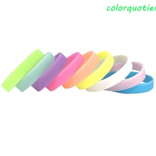 COLORQUOTIENT Pulseiras De Borracha Luminosa Brilhante Em Jóias Escuras Flexíveis De Amizade Bangle Acessórios De Silicone Sweat Band