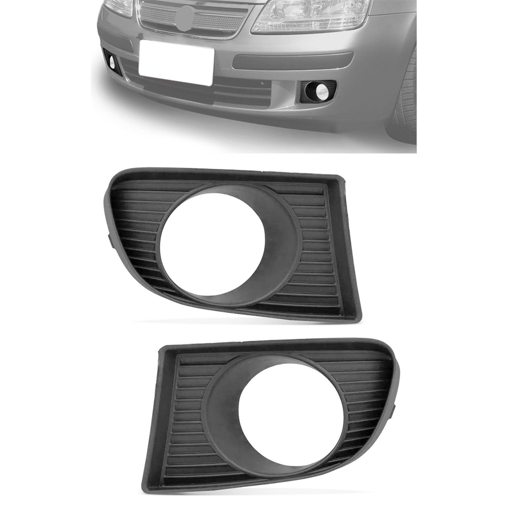Par Moldura Farol de Milha Fiat Idea 2006 2007 2008 2009 2010