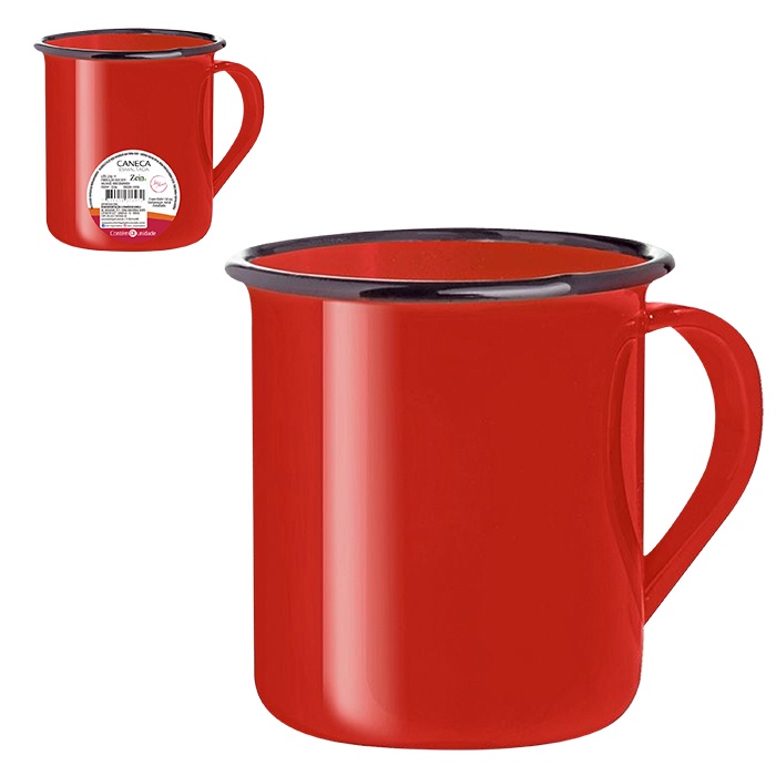 Canecas Esmaltada da Vovó Canequinha Retro Vermelho 150 ML Copos Vintage Xícara de Metal Decoração Rústico 6cm