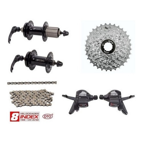 Kit Relação Bicicleta 24velocidades Cassete Gta 8v+cubo 36 F