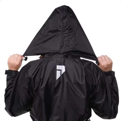 Conjunto Capa de Chuva Feminino Tamanho G Preto Impermeável Motoqueiro Nylon 0,20mm Pioneira - 1101-F-PRE-G