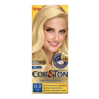 Tintura Creme Cor&Ton Niely Louro Ultra Claro 10.0 Mini Kit