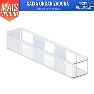 Caixa Organizadora Acrílico C/ Tampa Multiuso Module E1 Paramount