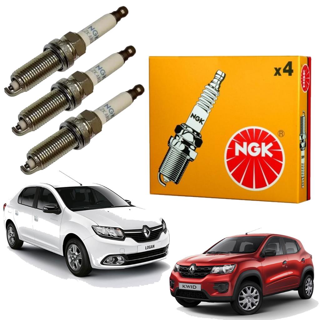 Jogo com 3 velas NGK Kwid Sandero Logan 1.0 12v 3 cilindros SCE B4D 79CV GAS 82CV ETA 2016 2017 2018 em Oferta na Shopee