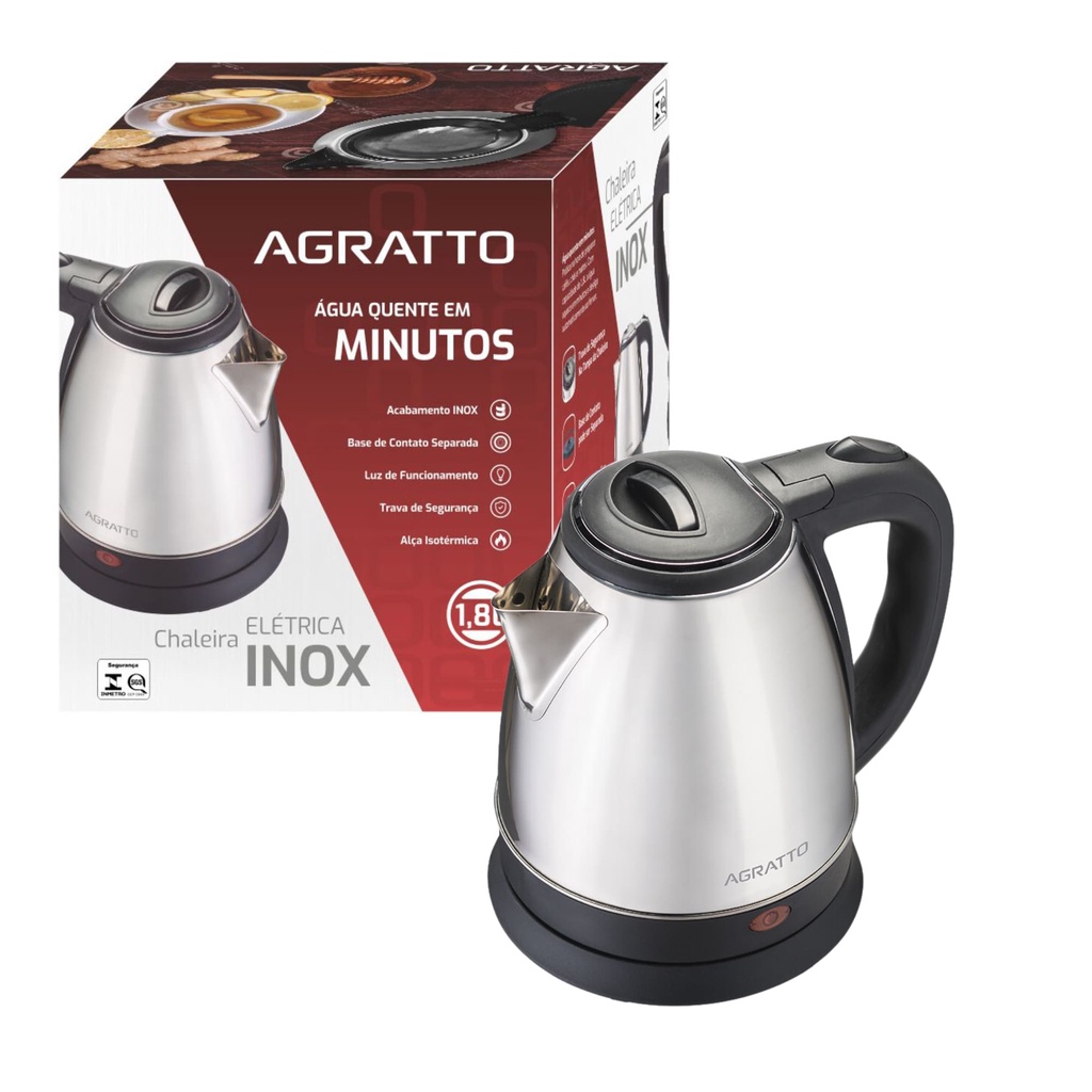 Chaleira Elétrica 220v Inox CE-02 1,8L Agratto - 784