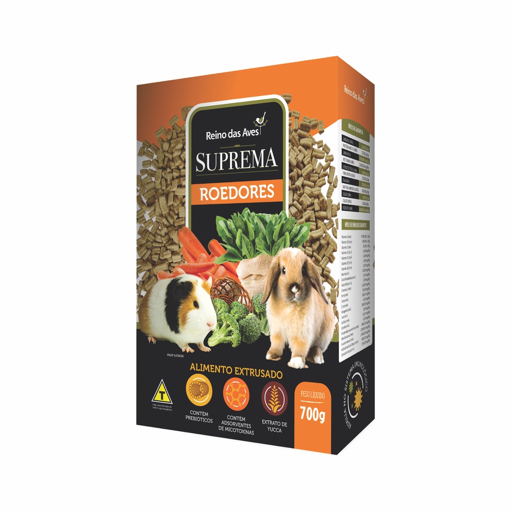 Suprema Roedores 700g - Reino Das Aves em Oferta na Shopee