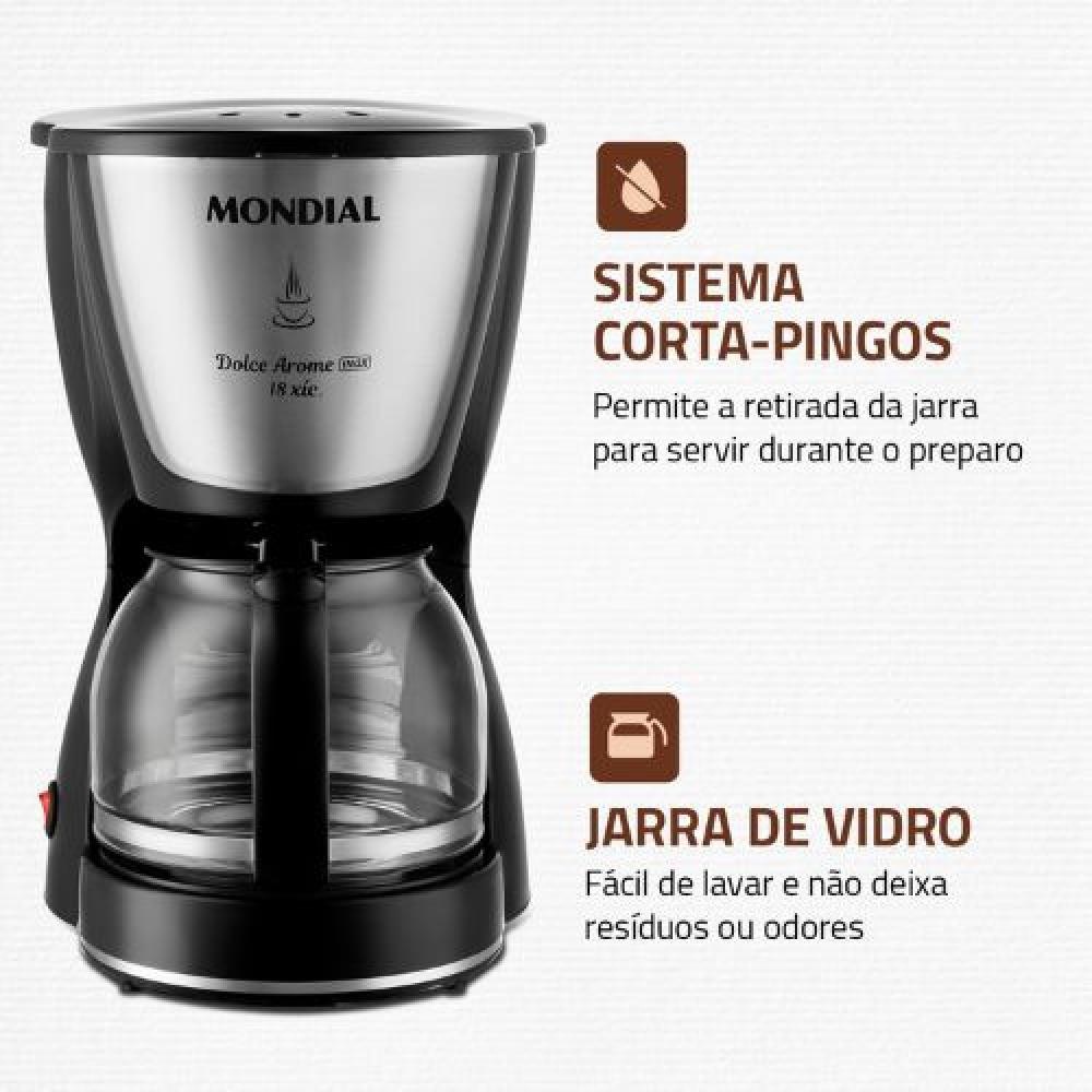 Cafeteira Elétrica Mondial C-30 Dolce Arome 18 Xícaras Preto · foto 2