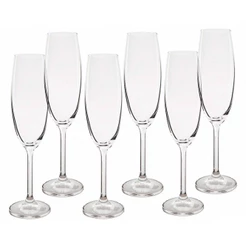 Conjunto de Taças de Champanhe Bohemia Cristal 6 peças 220ml 4S032/220