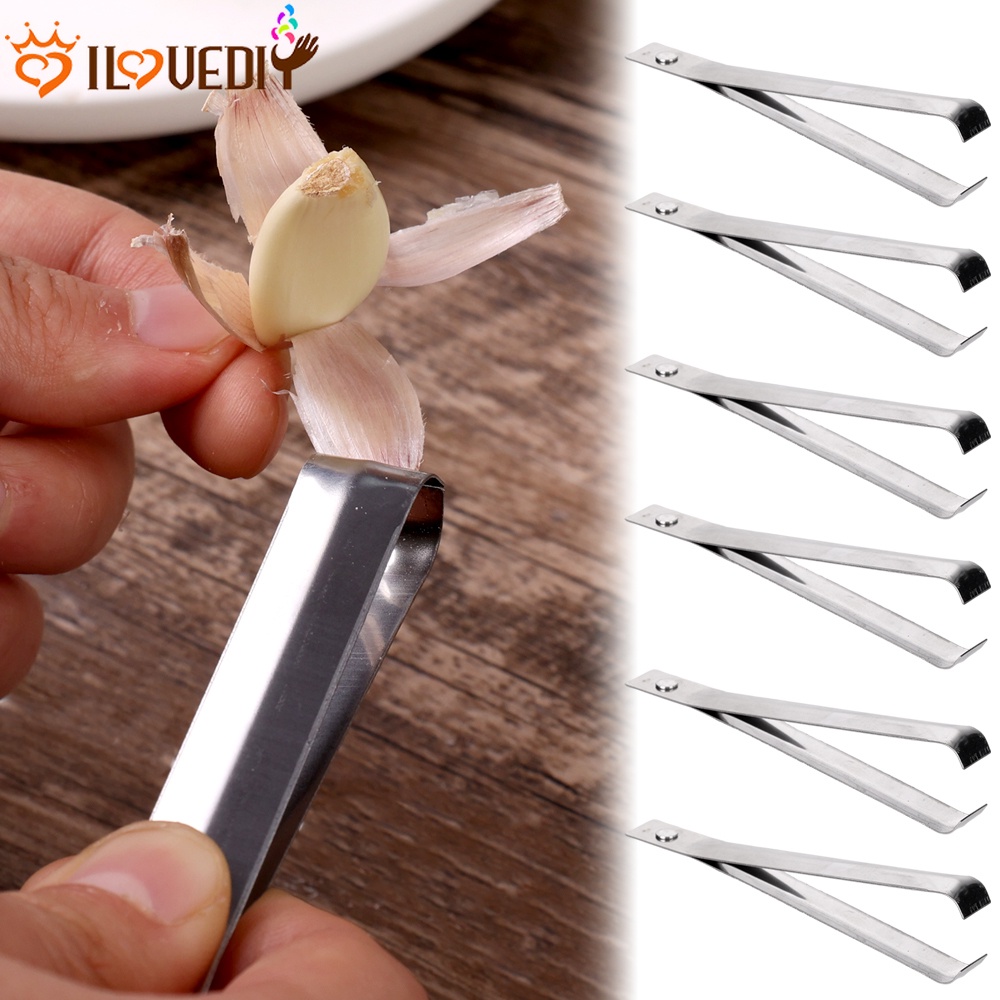 Descascador Rápido De Alho De Aço Inoxidável-De Pêlos De Porco-Acessórios De Cozinha Removedor De Pele-Pinça-Gadget Clip