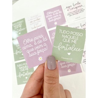 120 Unidades Mini Cartão com frases biblicas 4x5cm