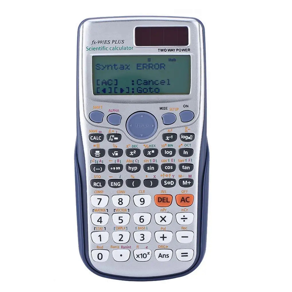 FX-991ES-PLUS Calculadora Científica 417 Funções Estudantes Escola Informática Escritório Power Graphing 