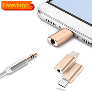 forevergo Mini Conversor Jack Tipo C A 3.5mm Cabo De Áudio Para Fone De Ouvido Adaptador Portátil Huawei P20 Lite Mate 20 J5T2