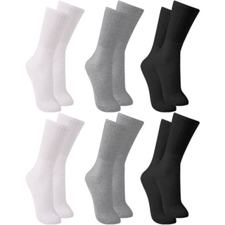 Kit Com 6 Pares De Meias Esportiva Cano Longo Atoalhada Trifil