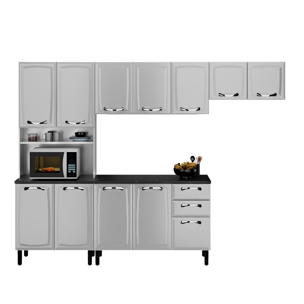 Cozinha Completa Itatiaia Aço 4 Peças 12 Portas com Nicho para Forno New Premium Branco Neve em Oferta na Shopee