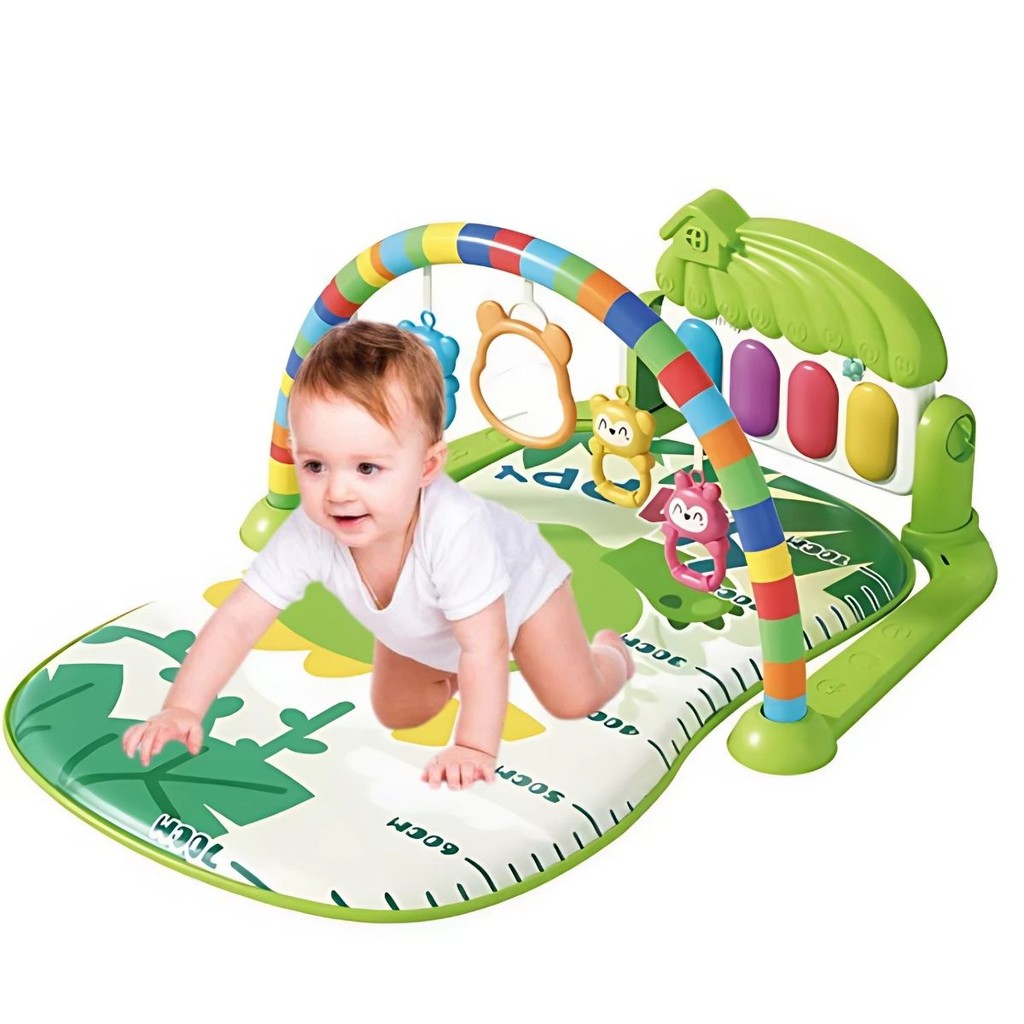 Tapete de Atividades Bebe Piano Musical Interativo Bebê Dino Verde - Castela - Mom & Baby