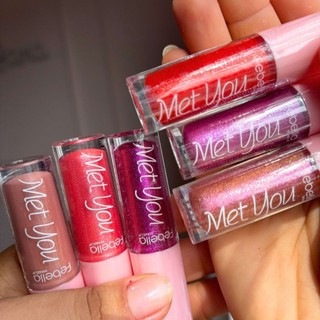 Lip Gloss Brilho Labial Glitter Brilhante Met You Febella em Oferta na Shopee