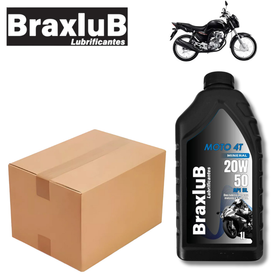 KIT 2 LITROS DE ÓLEO 20W50 4T MOTO API SL