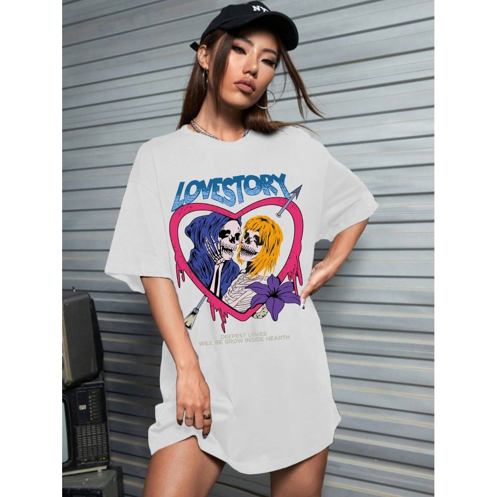 Camiseta Oversized Old School Streetwear Blusa Aesthetic Unissex Life Style Camisa Moderna T Shirt