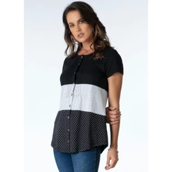Blusa Com Botões Frontais Quintess