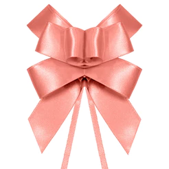 Laço Fácil de Fita de Cetim - Rosa Vermelho - 22mm - 5 unidades - Progresso - Rizzo