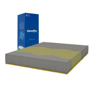 Colchão A Vácuo Queen Espuma D29 e D33 158x198x25 Amarelo E Cinza Nathália Umaflex em Oferta na Shopee