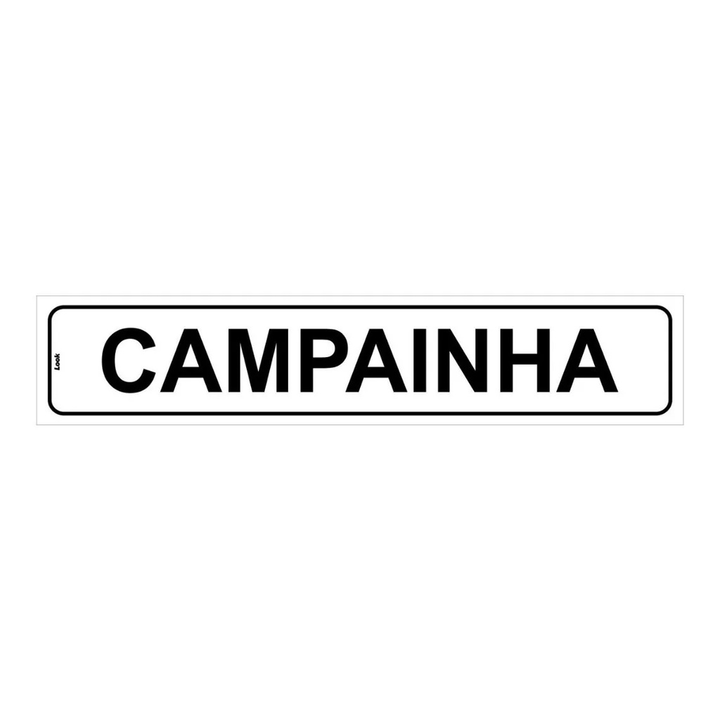 Placa Sinalização Campainha Toque 5x25cm