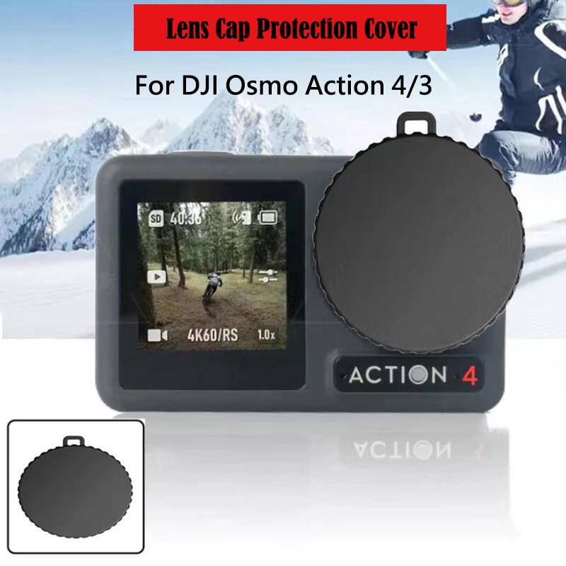 Nova Tampa de Lente para Câmera de Ação DJI Osmo ACTION 5/4/3, Capinha Protetora de Lente, Resistente a Poeira e Queda,