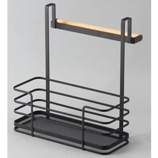 Organizador De Porta Metal Com Bambu Preto