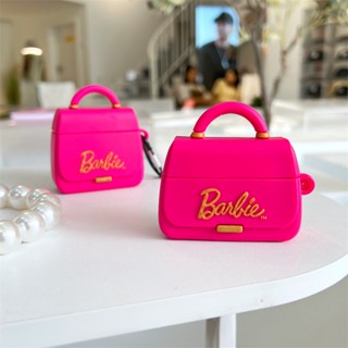 Bolsa Barbie Para AirPods Pro2 Capa Protetora iPhone Bluetooth Sem Fio Fone De Ouvido Silicone Segunda E Terceira Geração Fêmea Resistente A Quedas