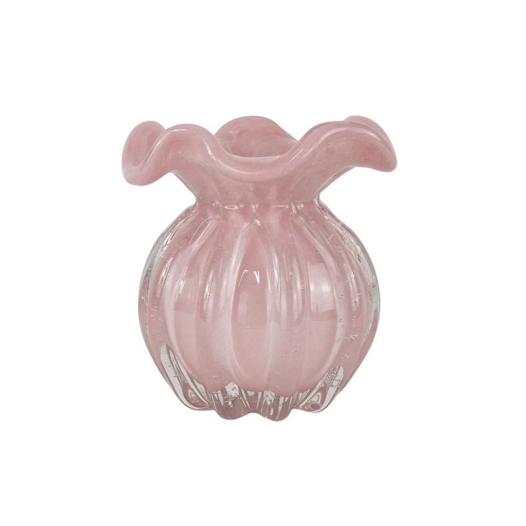 Vaso Trouxinha Decorativa de Murano - Laradore Rosa Bebê em Oferta na Shopee