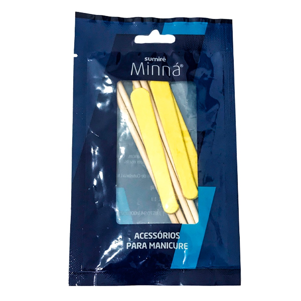 Kit Manicure Minná 4 Mini Lixas Canario + 4 Palitos Pinho 13cm em Oferta na Shopee