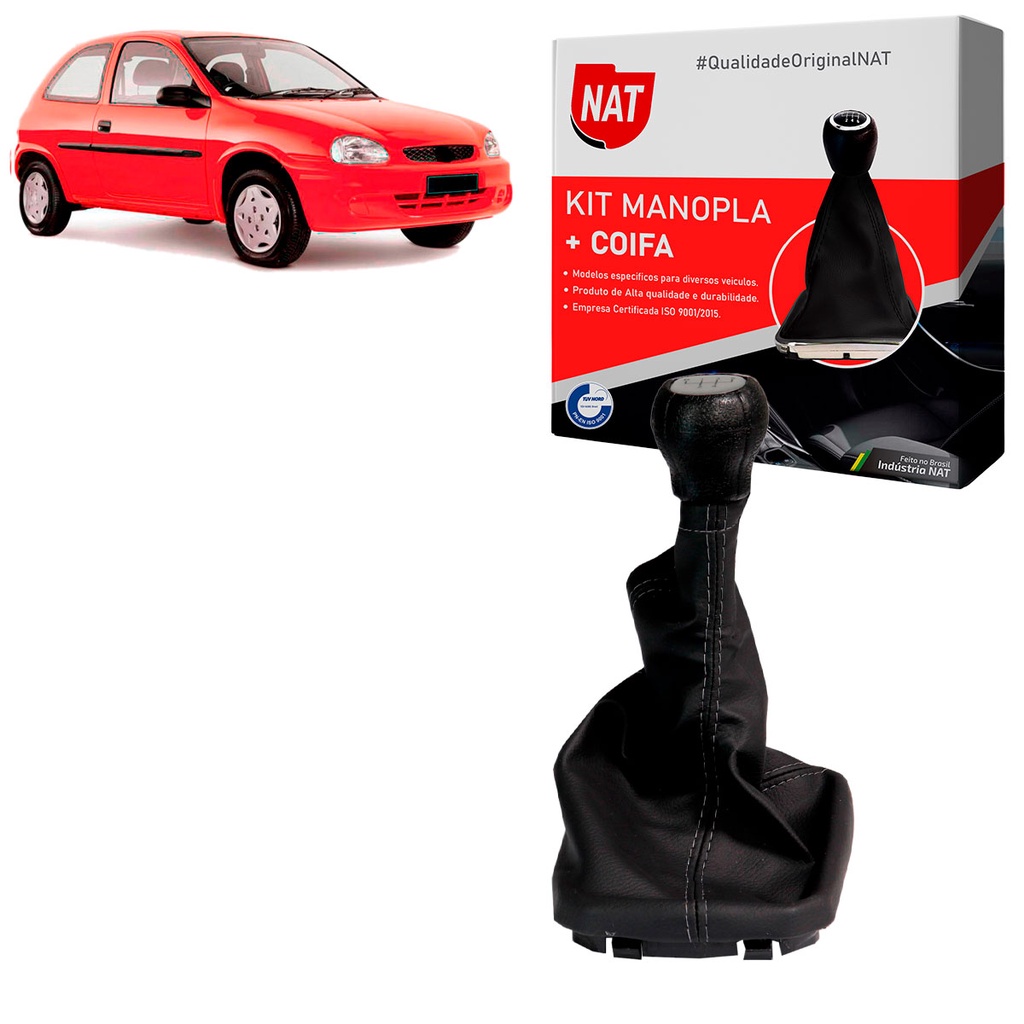 Manopla + Coifa Corsa 1994 Até 1999 Mod. Antigo - 5 Marchas em Oferta na Shopee