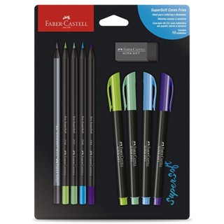 Kit Supersoft cores frias com 10 itens KIT/SSCFRIAS Faber-Castell
