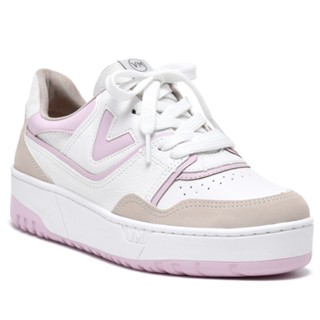 Tenis Via Marte Feminino Branco Casual Nobuck Recortes Original