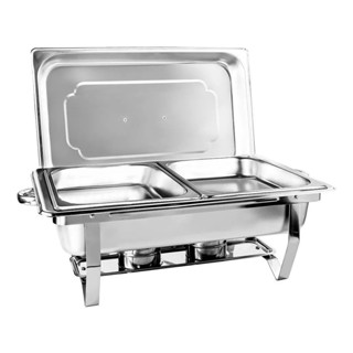 Rechaud Retangular 9 L Com 2 Cubas 1/2 Banho Maria Revomax em Oferta na Shopee
