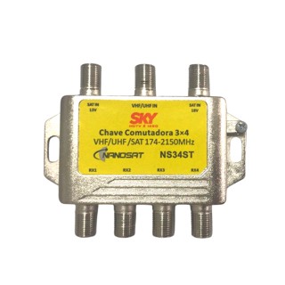 Chave Comutadoras Sky 3x4 Pode Substituir Diseqc Diplexer