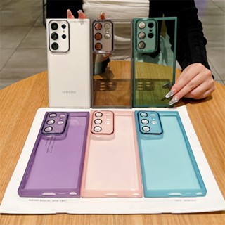 Capa Protetora De Luxo Para Câmera De Silicone Macio Samsung Galaxy S23FE S23 Ultra S22 Plus S21 FE