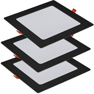 3 Painel Plafon Quadrado Embutir 18w Luminária Gesso 6500k Bivolt em Oferta na Shopee