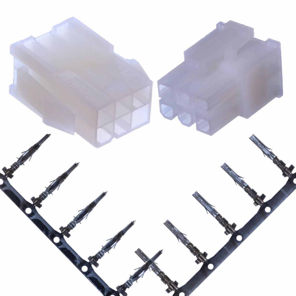20 Kits Terminal e  Alojamento Mini fit 4,20mm M e F 6 Vias