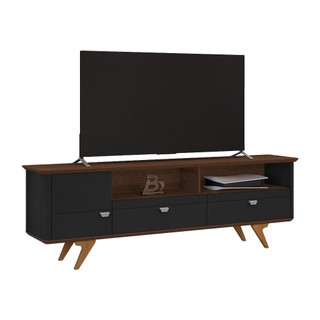 Rack Atenas para TV até 70 Polegadas Pés em Madeira Maciça em Oferta na Shopee