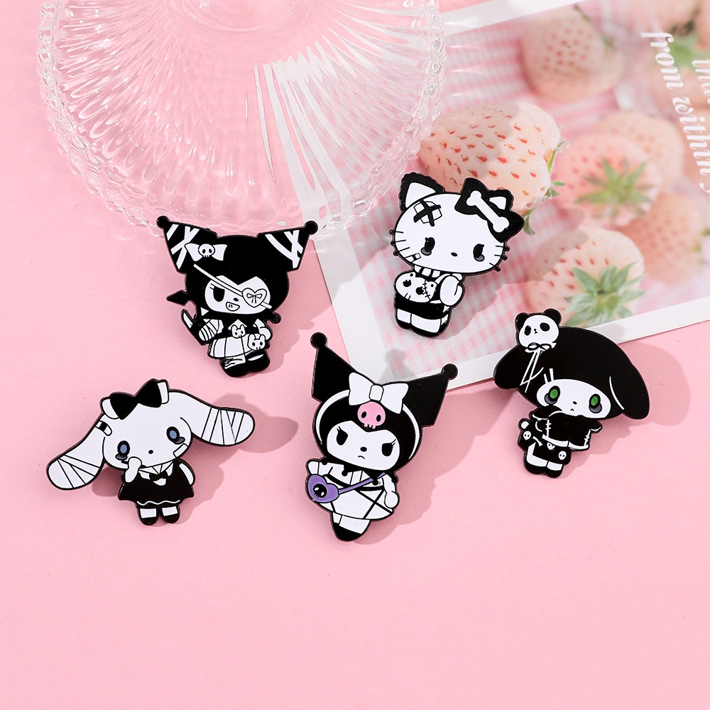 Pregadeira De Halloween Prank Sanrio Alloy Brooch Kuromi Cinnamoroll Mymelody Cartoon Anime Mochila Decoração De Roupas em Oferta na Shopee