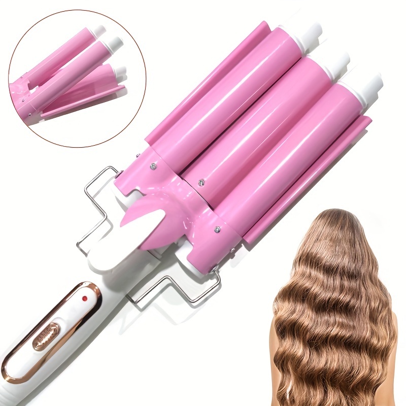 TRIONDAS chapinha Ondulador Formador Triplo Modelador de Cachos Onda Cabelo Cerâmica 200°C