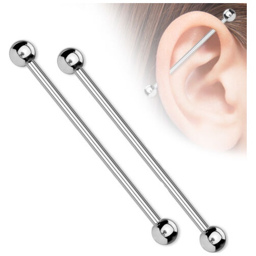 Piercing Transversal Titânio G23 40mm para Orelha em Oferta na Shopee