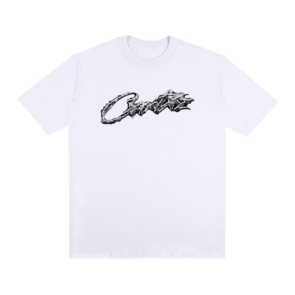 Camiseta Estampada Restricted Displace Basic Oversized Streetwear 100% Algodão em Oferta na Shopee