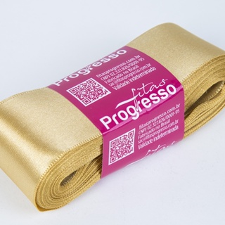 Fita De Cetim Progresso Ouro (Dourado) CF009, 38mm - Pç 10mt em Oferta na Shopee