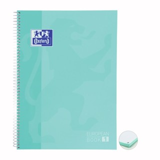 Caderno capa dura universitário 5x1 120 folhas 90g Verde Pastel (Ice Mint) Oxford