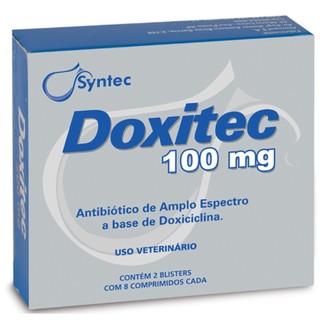 Comprimidos Doxitec 100mg Cães/Gatos Syntec em Oferta na Shopee