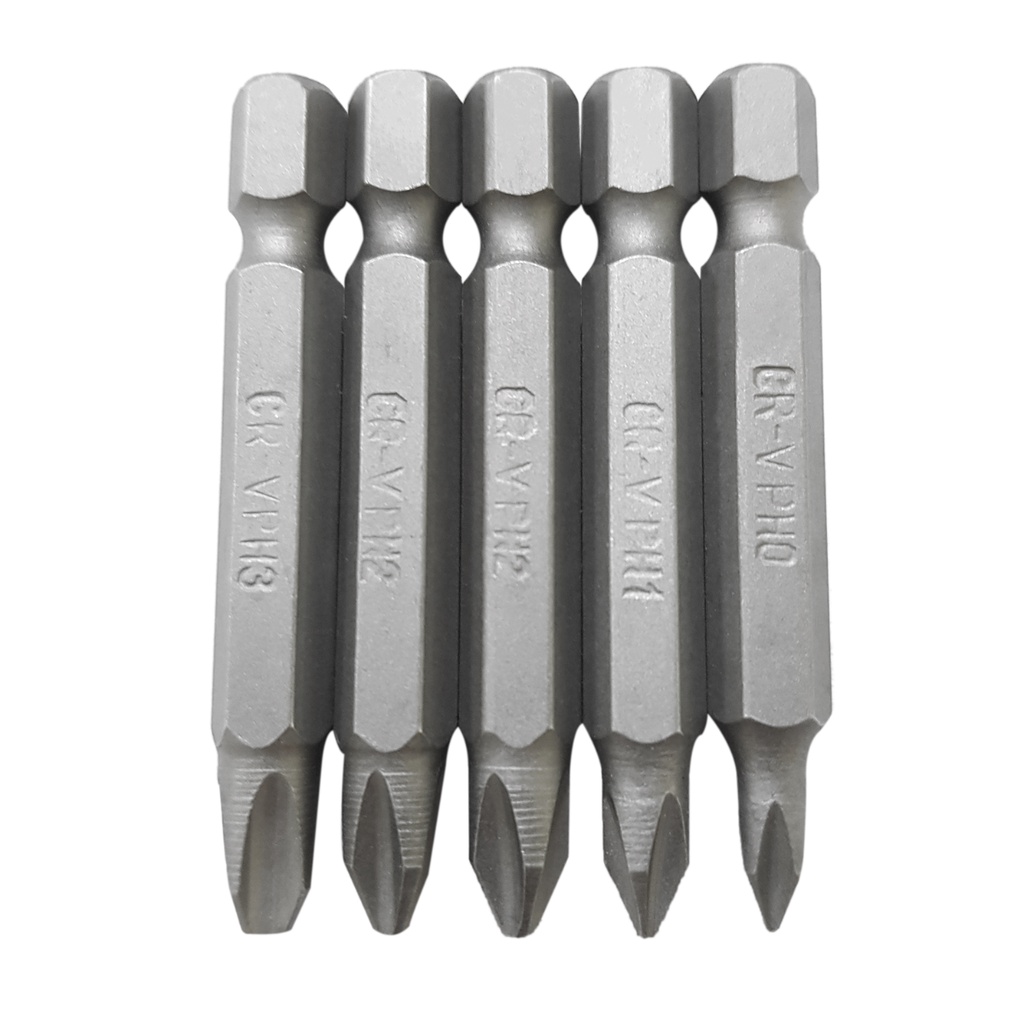 Jogo 5 peças Bits Philips Longo Aço Parafusadeira 50 mm 5 cm em Oferta na Shopee